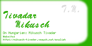 tivadar mikusch business card